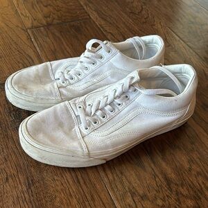 Used white old school Vans